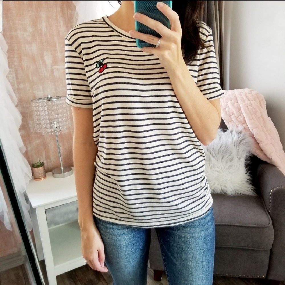 Striped Cherry Tee